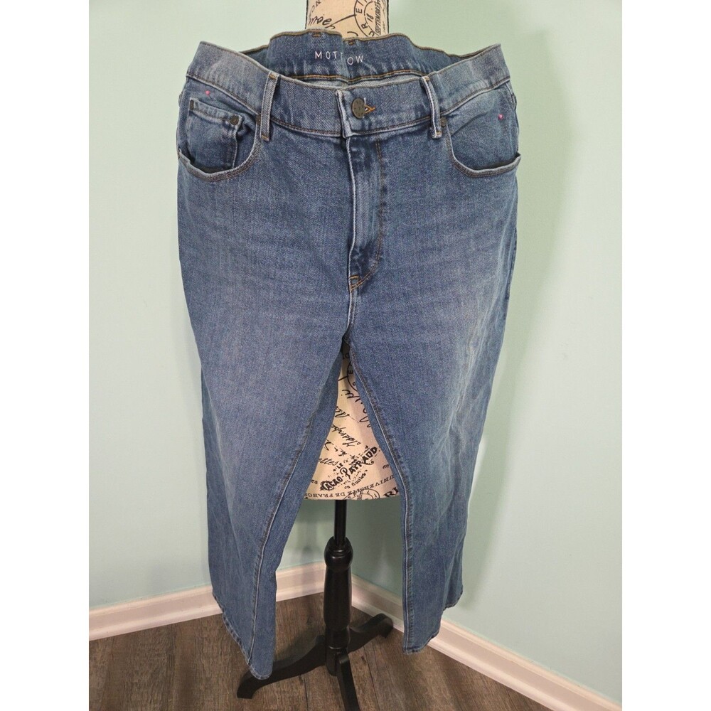 MOTT & BOW Straight Cotton/Elastane Blue Jeans Denim Pants 38 x 30